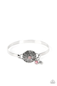 Fleur de Prairie - Pink and Silver Bracelet- Paparazzi Accessories