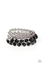 Load image into Gallery viewer, Summer Sabbatical - Black and Silver Bracelet- Paparazzi Accessories