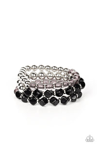 Summer Sabbatical - Black and Silver Bracelet- Paparazzi Accessories