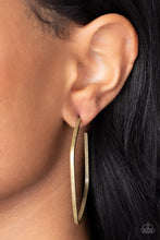 Load image into Gallery viewer, Major Flex - Brass Earrings- Paparazzi Accessories