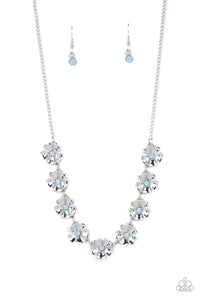 Petunia Palace - Blue and Silver Necklace- Paparazzi Accessories