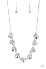 Load image into Gallery viewer, Petunia Palace - Green and Silver Necklace- Paparazzi Accessories