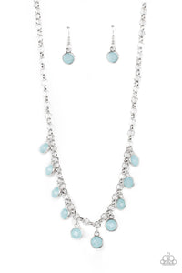 Moonbeam Magic - Blue and Silver Necklace- Paparazzi Accessories