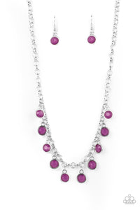 Moonbeam Magic - Purple and Silver Necklace- Paparazzi Accessories