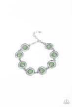 Load image into Gallery viewer, Twinkling Trajectory - Green and Silver Bracelet- Paparazzi Accessories