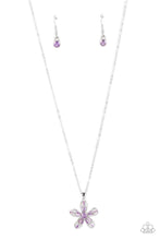 Load image into Gallery viewer, Botanical Ballad - Purple and Silver Necklace- Paparazzi Accessories