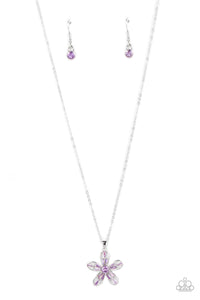 Botanical Ballad - Purple and Silver Necklace- Paparazzi Accessories