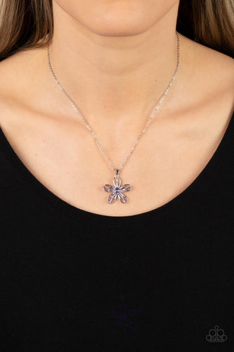 Botanical Ballad - Purple and Silver Necklace- Paparazzi Accessories