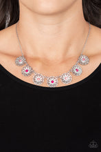 Load image into Gallery viewer, Garden Greetings - Pink and Silver Necklace- Paparazzi Accessories