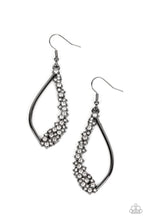 Load image into Gallery viewer, Sparkly Side Effects - White and Gunmeal Earrings- Paparazzi Accessories