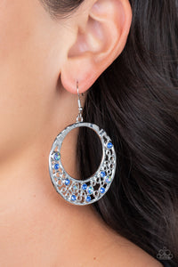 Enchanted Effervescence - Blue and Silver Earrings- Paparazzi Accessories