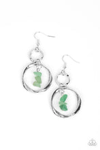 Load image into Gallery viewer, Good-Natured Spirit - Green and Silver Earrings- Paparazzi Accessories