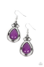 Load image into Gallery viewer, Mountain Mantra - Purple and Silver Earrings- Paparazzi Accessories