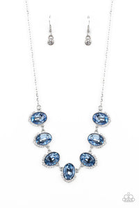 Unleash Your Sparkle - Blue and Silver Necklace- Paparazzi Accessories