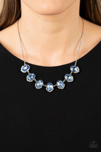 Unleash Your Sparkle - Blue and Silver Necklace- Paparazzi Accessories