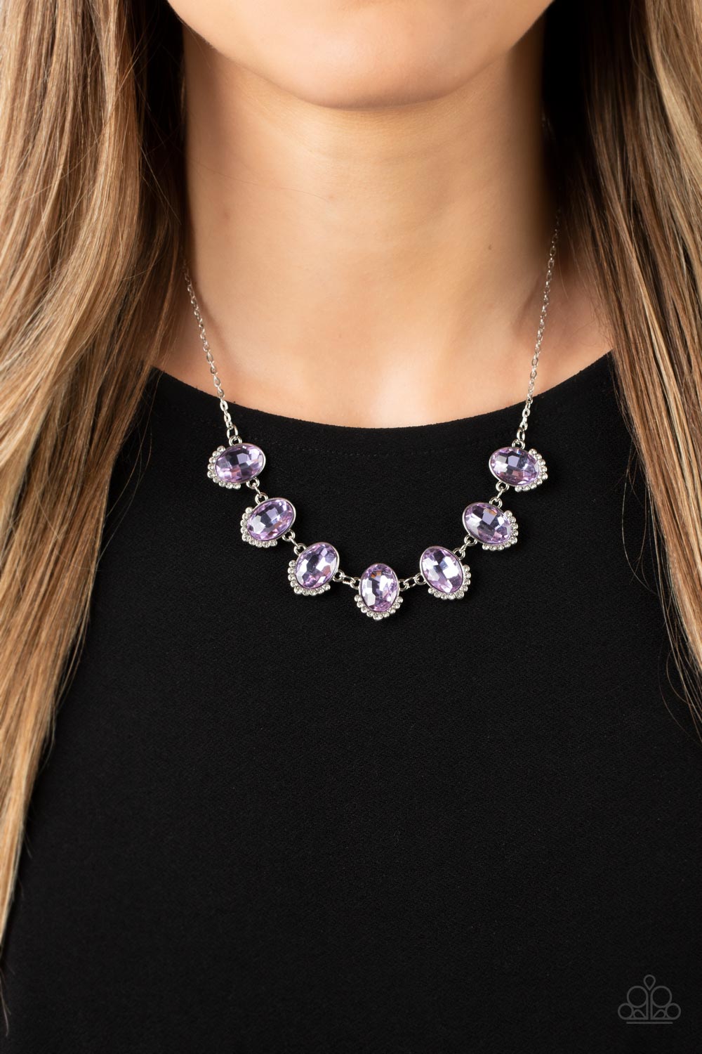 Unleash Your Sparkle - Purple and Silver Necklace- Paparazzi Accessories