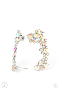 Astronomical Allure - Multicolored Silver Earrings- Paparazzi Accessories