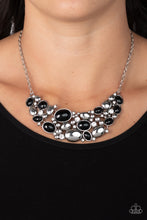 Load image into Gallery viewer, Contemporary Calamity - Black and Silver Necklace- Paparazzi Accessories