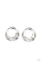 Load image into Gallery viewer, Imperfect Illumination - White and Silver Earrings- Paparazzi Accessories