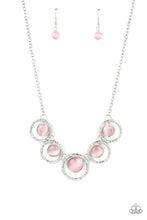 Load image into Gallery viewer, Elliptical Enchantment - Pink and Silver Necklace- Paparazzi Accessories