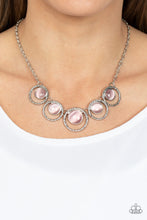 Load image into Gallery viewer, Elliptical Enchantment - Pink and Silver Necklace- Paparazzi Accessories