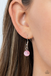 Elliptical Enchantment - Pink and Silver Necklace- Paparazzi Accessories