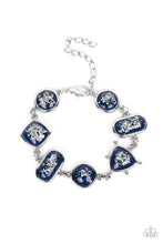 Load image into Gallery viewer, Speckled Shimmer - Blue and Silver Bracelet- Paparazzi Accessories