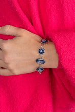 Load image into Gallery viewer, Speckled Shimmer - Blue and Silver Bracelet- Paparazzi Accessories
