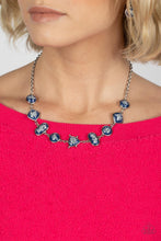 Load image into Gallery viewer, Fleek and Flecked - Blue and Silver Necklace- Paparazzi Accessories