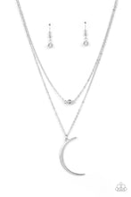 Load image into Gallery viewer, Modern Moonbeam - Silver Necklace- Paparazzi Accessories