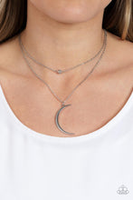 Load image into Gallery viewer, Modern Moonbeam - Silver Necklace- Paparazzi Accessories
