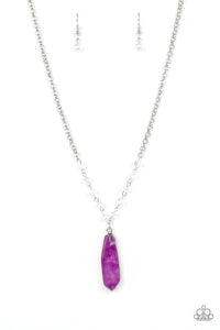 Magical Remedy - Purple and Silver Necklace- Paparazzi Accessories