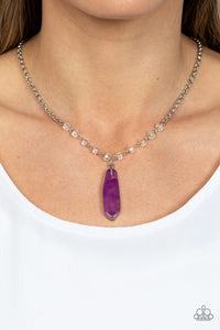 Magical Remedy - Purple and Silver Necklace- Paparazzi Accessories