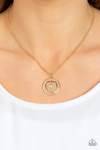 Load image into Gallery viewer, Heart Full of Faith - White and Gold Necklace- Paparazzi Accessories