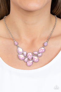 Keeps GLOWING and GLOWING - Pink and Silver Necklace- Paparazzi Accessories