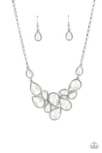 Load image into Gallery viewer, Keeps GLOWING and GLOWING - White and Silver Necklace- Paparazzi Accessories