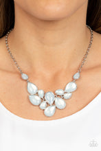 Load image into Gallery viewer, Keeps GLOWING and GLOWING - White and Silver Necklace- Paparazzi Accessories
