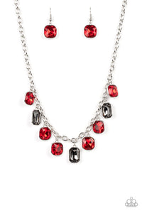 Best Decision Ever - Red and Silver Necklace- Paparazzi Accessories