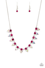 Load image into Gallery viewer, Razor-Sharp Refinement - Pink and Silver Necklace- Paparazzi Accessories