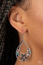 Load image into Gallery viewer, Meadow Marvel - Multicolored Silver Earrings- Paparazzi Accessories