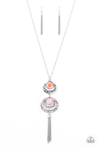 Limitless Luster - Orange and Silver Necklace- Paparazzi Accessories