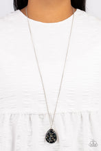 Load image into Gallery viewer, Shimmering Seafloors - Black and Silver Necklace- Paparazzi Accessories
