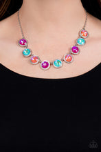 Load image into Gallery viewer, Queen of the Cosmos - Multicolored Silver Necklace- Paparazzi Accessories