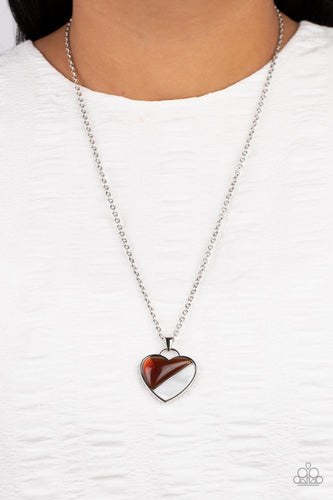 Nautical Romance - Brown and Silver Necklace- Paparazzi Accessories