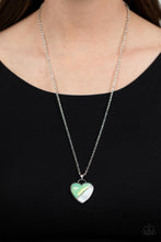 Load image into Gallery viewer, Nautical Romance - Green and Silver Necklace- Paparazzi Accessories