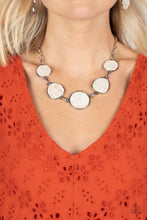 Load image into Gallery viewer, Santa Fe Flats - White and Silver Necklace- Paparazzi Accessories