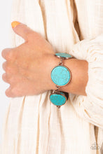 Load image into Gallery viewer, Flat Out Frontier - Blue and Copper Bracelet- Paparazzi Accessories