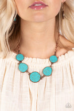 Load image into Gallery viewer, Santa Fe Flats - Blue and Copper Necklace- Paparazzi Accessories