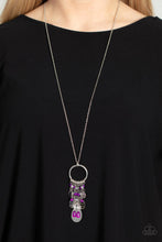 Load image into Gallery viewer, Totally Trolling - Purple and Silver Necklace- Paparazzi Accessories