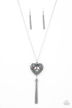 Load image into Gallery viewer, Prismatic Passion - Green and Silver Necklace- Paparazzi Accessories